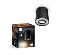 Philips Hue White Ambiance Pillar, Spot Plafond +Variateur + Ampoule, Noir | Spot pour Plafond avec Variateur, Ampoule GU10 4.2W, Lumière LED Blanc Chaud à Froid, Contrôle via App, Alexa, Google & Siri