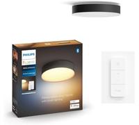 Philips Hue White Ambiance, Plafonnier Enrave Large +Télécommande, Noir | Éclairage Plafond Rond, diamètre 42.5cm, Blanc Chaud/Froid 2200-6500K, Télécommande incluse, Contrôle Vocal & App, Bluetooth