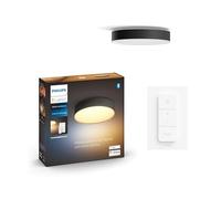 Philips Hue White Ambiance Plafonnier Enrave Medium, Noir, compatible Bluetooth, fonctionne avec Alexa, Google Assistant et Apple Homekit