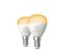 Philips Ampoule connectée E14 – Hue White Ambiance – Sphérique Blanc – Pack de 2