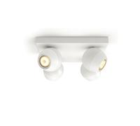 Philips Hue White Ambiance Spot carré Buckram, Spot intelligent, Bluetooth, Blanc, LED, Métal, GU10