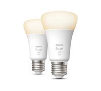 Philips Hue White, ampoule connectée LED E27, 806 lumen, compatible Bluetooth, fonctionne avec Alexa, lot de 2