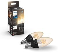 Philips Hue White, ampoule LED connectée Filament flamme E14, compatible Bluetooth, pack de 2, fonctionne avec Alexa, Google Assistant et Apple Homekit
