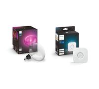 Philips Hue White and Color Ambiance, ampoule déco Ellipse E27, compatible Bluetooth & Bridge 2.0 : Hub Central de Contrôle d'Éclairage Intelligent, fonctionne avec Alexa