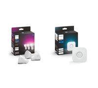 Philips Hue White and Color Ambiance, ampoule LED connectées GU10 4.3W compatible Bluetooth & Bridge 2.0, Pont de connexion, fonctionne avec Alexa, Google Assistant et Apple HomeKit