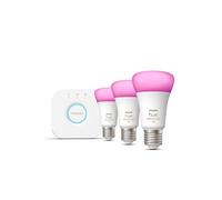 Philips Hue White and Color ambiance - Kit 3 Ampoules E27 A60 LED 11W (eq. 75W) 1055lm 2000-6500K Bluetooth/Zigbee - Compatible iOS/Alexa