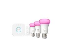 Philips Hue White and Color ambiance - Kit 3 Ampoules E27 LED A60 1055lm 2000-6500K Bluetooth/Zigbee + Variateur, Compatible Android/iOS