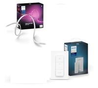 Philips Hue White and Color Ambiance, Kit de base ruban LED Lightstrip 10 mètres Smart LED pour l'intérieur - 1 pack - Contrôle avec Hue App + Télécommande