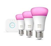 Philips Hue White and Color ambiance Kit de démarrage : 3 ampoules connectées E27 (1100)