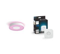 Philips Hue White and Color Ambiance Plafonnier Infuse Medium, Blanc, compatible Bluetooth & Bridge 2.0 : Hub Central de Contrôle d'Éclairage Intelligent, fonctionne avec Alexa