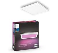 Philips Hue White and Color Ambiance, plafonnier LED connecté Surimu 30x30, compatible Bluetooth, 27W, fonctionne avec Alexa, Google Assistant et Apple Homekit