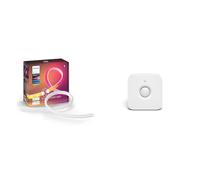 Philips Hue White and Color lightstrip extension 1 mètre, compatible Bluetooth, fonctionne avec Alexa, Google Assistant et Apple Homekit & Motion Sensor Détecteur de mouvement sans fil