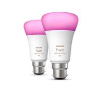 Philips Ampoule LED connectée White & Color Ambiance B22 800 lm Pack de 2 Alexa, Google et HomeKit