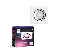 Philips Hue White & Color Ambiance Ambiance Centura downlights inclinés 1 pack, plafonniers à intensité variable, contrôle intelligent de la lumière via la voix et l'application.
