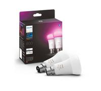 PHILIPS Hue White & Color Ambiance - Ampoule LED connectée 10W - B22 - Compatible Bluetooth - Pack de 2