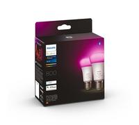 Philips Ampoules LED connectées Hue White & Color Ambiance E27 – équivalent 60W, 800 lm, pack de 2