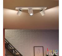 Philips Hue White & Color Ambiance Argenta Projecteur GU10 à 3 sources lumineuses, 8720169318137,
