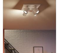 Philips Projecteur de plafond Argenta 929003808201 – GU10 16.8 W blanc chaud à blanc froid RVBB