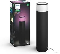 Philips Hue White & Color Ambiance, Borne Extérieure Calla, 8W, Noir | Basse Tension, LED Blanc & Couleurs, RGBW, Certifiée IP44, Contrôle Vocal & via App, Alexa , Apple HomeKit