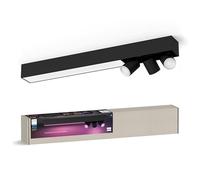 Philips Hue White & Color Ambiance Centris 3 pièces, dimmable, 16 millions de couleurs, contrôlable par application, compatible Amazon Alexa, noir.