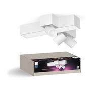 Philips Hue White & Color Ambiance Centris lampe croisée 3 pièces, dimmable, 16 millions de couleurs, contrôle par application, compatible Amazon Alexa, blanc.