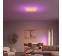 Philips Hue Datura lampe de panneau intelligente (carrée 60 x 60 cm), lumière blanche et colorée, compatible Bluetooth, commande vocale avec Alexa, Apple Home et Google Assistant