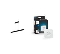 Philips Hue White & Color Ambiance ENSIS Suspension 2x39W - Bluetooth - Noir, fonctionne avec Alexa & Bridge 2.0 : Hub Central de Contrôle d'Éclairage Intelligent, fonctionne avec Alexa
