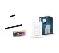 Philips Hue White & Color Ambiance ENSIS Suspension 2x39W - Bluetooth - Noir & Hue Dim Switch Télécommande nomade variateur de lumière V2