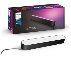 Philips Hue White & Color Ambiance, Extension Barre Play, Pack de 1, Noir | Alimentation non incluse, Barre LED Lumineuse, Lumière d'ambiance RGBW, 500lm, Contrôle Vocal et App Hue, Google & Apple Home