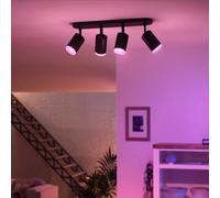 Philips Hue White & Color Ambiance Fugato Projecteur GU10 à 4 sources lumineuses, 8720169319394,