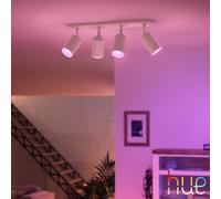 Philips Hue White & Color Ambiance Fugato Projecteur GU10 à 4 sources lumineuses, 8720169319578,