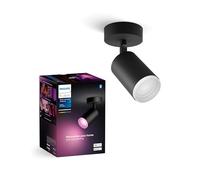 Philips Hue White & Color Ambiance Fugato Spot 1 flg. noir 1x350lm, réglable, 16 millions de couleurs, contrôlable avec l'app, compatible avec Amazon Alexa (Echo, Echo Dot)