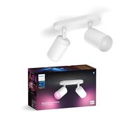 Philips Hue White & Color Ambiance Fugato Spot 2 flg, réglable, 16 millions de couleurs, contrôlable via app, compatible avec Amazon Alexa (Echo, Echo Dot)