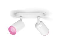 Philips Hue White & Color Ambiance FUGATO Spot 2x5.7W - Blanc, Compatible Bluetooth, fonctionne avec Alexa, Google Assistant et Apple Homekit
