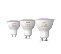 Philips Hue Ampoule LED connectée White and Color Ambiance GU10 400 lm Pack de 3 Bluetooth