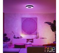 Philips Hue White And Color Ambiance Infuse Plafonnier LED, noir - ø38,1 cm Ce luminaire comporte des modules à LED prémontés de classes énergétiques A A++, A+, A