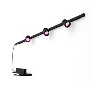 Philips Hue white & Color ambiance Kit De Base Perifo Pour Mur, Droit (3 spots) Noir