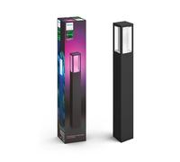 Philips Hue White & Color Ambiance Lampadaire Exérieur IMPRESS Aluminium Noir, fonctionne avec Alexa, Google Assistant et Apple Homekit