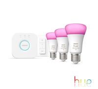 Philips Hue White & Color Ambiance Pack de 3 ampoules LED E27, 2000 K, 9,5 W, 8719514291355,