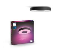 Philips Hue White &Color Ambiance, Plafonnier LED Infuse, Ø 38.1cm, Noir | Plafonnier rond connecté, Lumière LED RGBW Blanc & Couleurs, Contrôle Vocal & via App, Bluetooth, Hue Bridge non inclus