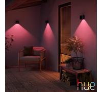 Philips Hue White and Color, applique murale extérieure Resonate, anthracite, IP44, fonctionne avec Alexa, Google Assistant et Apple Homekit