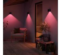 Philips Applique murale extérieure Hue Resonate – Anthracite IP44, compatible Alexa/Google/HomeKit