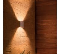 Philips Hue White & Color ambiance RESONATE, Applique extérieure en inox, fonctionne avec Alexa, Google Assistant et Apple Homekit