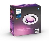 Philips Hue White & Color Ambiance Spot Centura Encastré Rond Blanc Compatible Bluetooth, Fonctionne avec Alexa