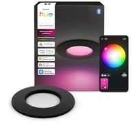 Philips Hue White&Color Ambiance, Spot Encastrable, 90mm, Pack de 1, Noir | Spot plafond Fin & Design, 1000lm, LED RGBW, IP44, Gradation ultra-faible à 0.2%, Compatible Matter, Contrôle vocal & via app