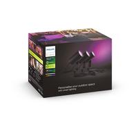 Philips Hue White & Color Ambiance spot extérieur LED LILY - Kit 3 Spots 8W - Anthracite, Éclairage extérieur compatible avec Alexa, Google Assistant et Apple Homekit