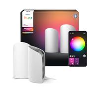 Philips Hue White & Color Ambiance, Wall Washer Play, Pack de 2, Blanc | Lumière d'ambiance rétroéclairage TV ou mural, LED RGBW avec technologie ColorCast, Contrôle Vocal & via App, Bluetooth