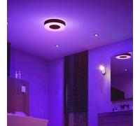 Philips Hue White and Color Ambiance, plafonnier connecté Xamento M Noir, compatible Bluetooth, fonctionne avec Alexa, Google Assistant et Apple Homekit