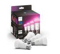 Philips Hue White & Color Ambiance - Pack de 4 ampoules connectées LED E27 60W, 800 lumens, contrôle Bluetooth - Eclairage connecté compatible avec Alexa, Google Assistant et Apple Homekit