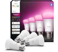 Philips Ampoule LED connectée A60 Blanc et couleur E27 6W 810 lm 1000–2000K Variateur pack de 4